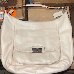 Coach Cream Leather Hobo Bag